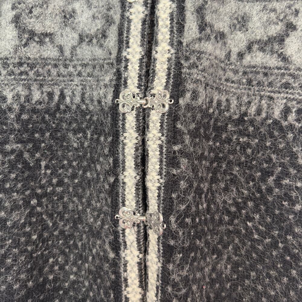 Norwool of Norway Vintage Metal Clasp Cardigan‎ Size M Pure Wool Reindeer Nordic - Picture 5 of 7